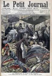 シチリア、カラブリアの地震 1909年 1月の「Le Petit Journal」（彫刻