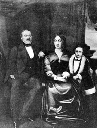 エミール・ゾラ（1840-1902）とその両親、1846年頃
