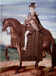 フランス王アンリ4世（1553-1610）の騎馬像（フランス王アンリ4世の肖像） 匿名の絵画
