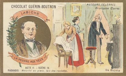 ユージン・ラビッシュ（1815-1888）、フランスの劇作家、「La poudre aux yeux」の作者、2幕のコメディ（1861）