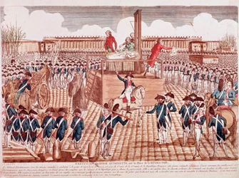 フランス王妃マリー・アントワネットの処刑（1793年10月16日、パリの革命広場）（彫刻作品