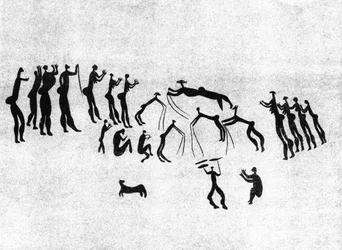 新石器時代の壁画の複製
