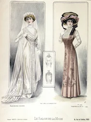 ファッションショー、1909年3月20日：ウェディングドレス。