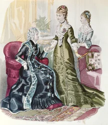 La ModeIllustréeの第二帝国のファッション