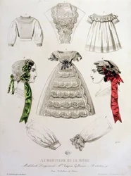 ルモニテュールデラモードのファッションプレート、1854年