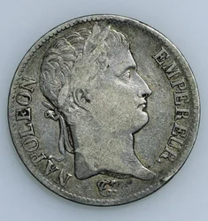ナポレオン（1769-1821）1811（recto）の頭を持つ5フラン硬貨