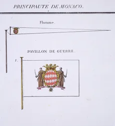 モナコの旗、フランスの旗の本、1819年頃