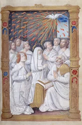 Fol.48rペンテコステ、ローマの使用時間から