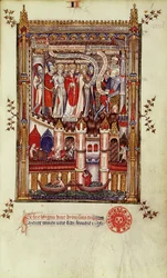 Fr 2092 f.1 Vie de St. Denis、1317年からのSisinniusによる聖デニスと彼の仲間の最初の尋問