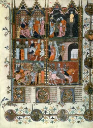 神父22495 f.9十字軍：トルコ人とキリスト教徒の虐殺によるエルサレムの占領、Le Roman de Godefroi de Bouillon