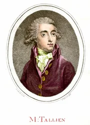 フランス革命。ジャン・ランベール（Jean-Lambert）タリアン（1767-1820）の肖像 フランス革命家。18世紀のエングレーヴィング。個人蔵