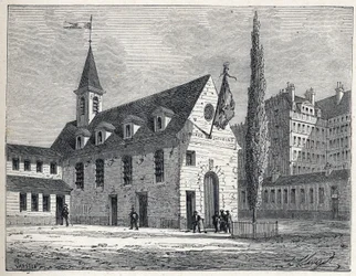 フランス革命：パリのジャコバンクラブの集会所、サントノレ地区（Saint Honore）の旧修道院。1889年のエングレーヴィング。個人蔵。