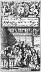 17世紀後半のベルトランフランソワバレム（1640〜1703年）によるルグランバンキエドフランスまたはルリヴルデモネエトランジェの口絵