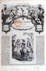 1849年にパリで出版された、ディドロのジャックルファタリストをフィーチャーした小説や物語のコレクションの口絵