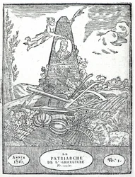 Olivier de Serres（1539-1619）1816の肖像が描かれた農業アルマナッハへの口絵