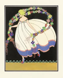 ダブルガーランド、パブで踊る少女。 1920年