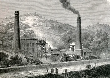Mina Glyn-pit perto de Pontypool, Inglaterra