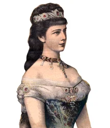 フランスのゲスト。1896年12月20日付「Le Petit Journal」に掲載されたオーストリアのフランシス・ヨーゼフ1世の妃、皇后エリザベート（シシィ）の写真（エングレーヴィング）。