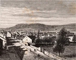ヘリクール-ソーヌ・エ・ロワール県-V.A.マルト・ブラウンの「La France illustree: Geography, history, statistical administration」に掲載された彫刻。1884