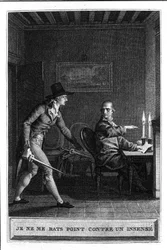 私は非常識のようには戦わない ジャン・ジャック・ルソー（1712-1788）作「ジュリーあるいは新しいヘロワーズ」の挿絵 1780年