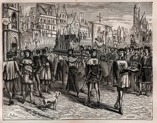 1318年、パリの前夜祭は、サン＝マグロワールの聖遺物を移送するためにパリの聖職者たちを召集した - 行列はサン＝ドニ通りのサン＝マグロワール教会を出発し、ウルス通りを通ってサン＝ニコラ＝デ＝シャの墓地に向かった。