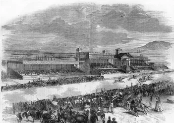 1857年、ブーローニュの森で競馬が始まった。