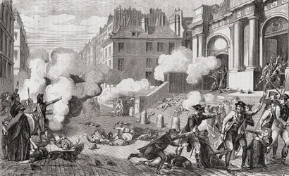 ルイ・ブラン（1811-82）による「革命フランチャイズの歴史」からの、ヴァンデミア13世、1795年10月5日、IVの反乱