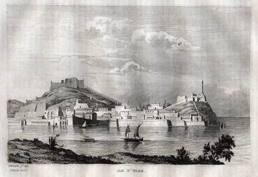 エルバ島 - トスカーナ州 - M. de Norvins, Ch. Nodier 1834-1836による "Picturesque Italy" - History and Descriptive Painting of Italyからのエングレーヴィング。
