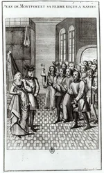 ジャン・ド・ブルターニュ（1293-1345）モンフォール伯と彼の妻はナントで歓迎された