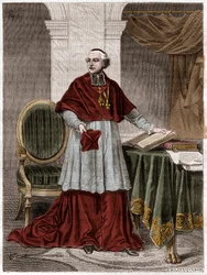 Joseph Fesch (1763-1839), French cardinal - engraving 1879 - ナポレオン・ボナパルト（1763-1839）の叔父である枢機卿Joseph Feschの肖像 - Adolphe Thiersの「Histoire de l