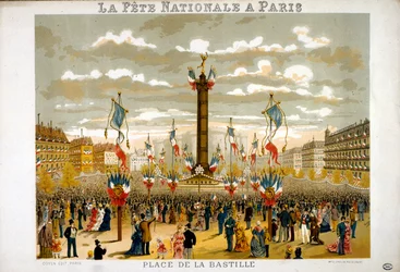 ジュール・グレヴィ（1807-1891）フランス大統領、1880年7月14日、パリのバスティーユ・デーの祝典に出席