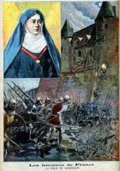Julienne Duguesclin (1377-1404) ベネディクト会の修道女 1894年7月23日の「Le Petite Journal」の挿絵（エングレービング