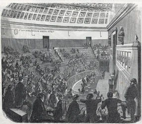 パリの医学部 - 大円形劇場 - Edmond Texier 1852年の「Tableau-de-Paris」に掲載されているエングレーヴィング