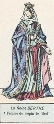 ペピン・ザ・ショートの妻、ベルテ王妃（彩色済み彫刻