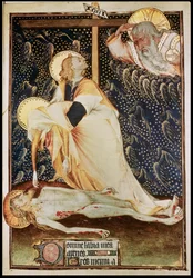 Lat 9471 f.135アンジューのルイ2世の未亡人ヨランダのために作られたキリストの沈着。生涯、シチリアの女王として知られ、グランヒュールドロアンから1418