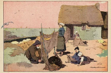 Le Pecheur, The Fisherman (カラーリトグラフ)