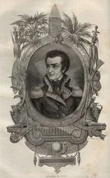 ルイ・マリー・マクシミリアン・ド・カファレリ・デュ・ファルガ（1756-1799）、フランス革命期のフランスの将軍 - モーリス・ラ・シャレスト著『新国民百科事典』所収の版画 - 1870年