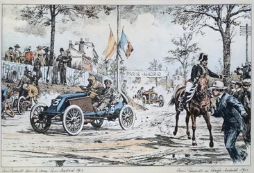 1903年のパリからマドリードへのレースで戦ったルイルノー、1903年頃