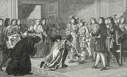 ルイ14世（1638-1715）太陽王は孫のフィリップV（1683-1746）をスペインの使節に贈った。