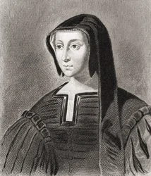アングレーム公爵夫人ルイーズ・ド・サヴォワ（1476-1531）とフランス摂政（エッチング）