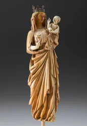 聖母子像 1260～1290年頃 （象牙、金属