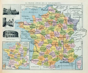 フランスの地図c。 1914