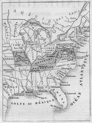 アメリカの奴隷制度の地図