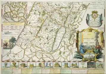モンス・ラベ・ド・ラ・グリーヴによる旧約聖書時代の聖地地図、1772年