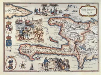 ハイチ島の地図、1789年