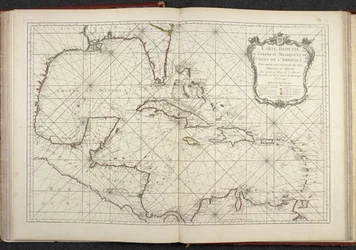 メキシコ湾を示す地図、メキシコ湾とアメリカ諸島の縮小地図