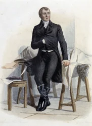 Marie Francois Xavier Bichat (1771-1802), フランスの医学生物学者、生理学者-Mennechet著「Le Plutarque francais」に掲載。