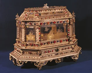 結婚用金庫、1753年（アイボリー、エナメル、クリスタル、半貴石）