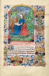 荒野のマグダラのマリア、「時祷書、ラングルの使用」のイラスト、1500年頃