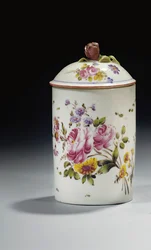 メネシー軟膏ポットとカバー、c.1750-70